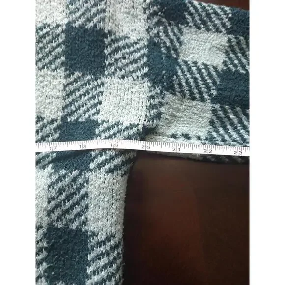 FULL TILT Wavy Checker Sweater Large Green  Y2K 90s Retro Size Medium - Picture 6 of 9